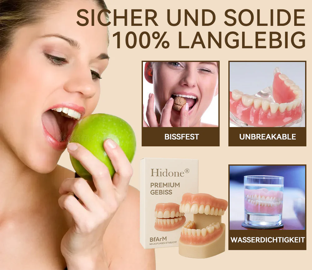𝐇𝐢𝐝𝐨𝐧𝐞®🚀 - 🦷𝐏𝐫𝐞𝐦𝐢𝐮𝐦 𝐆𝐞𝐛𝐢𝐬𝐬🦷（✨Geeignet für alle Mundformen, speziell angefertigte Zahnersätze für die perfekte Passform✨）
