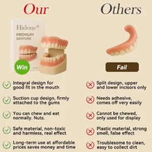 𝐇𝐢𝐝𝐨𝐧𝐞® 🐱‍🐉💦- 𝐏𝐫𝐞𝐦𝐢𝐮𝐦 𝐃𝐞𝐧𝐭𝐮𝐫𝐞- (✨Suitable for all mouth shapes, custom-made dentures for a perfect fit✨）