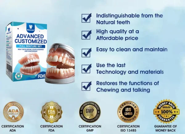 𝐁𝐢𝐤𝐞𝐧𝐝𝐚® --🦷Advanced Customized Full Denture Set🦷🇺🇸 (⏰Limited time discount last 30 minutes⏰)