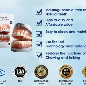 Hidone®Full Denture Set🦷Advanced Self-Adjusting Dental Materials💃💃 (⏰Limited time discount last 30 minutes⏰)