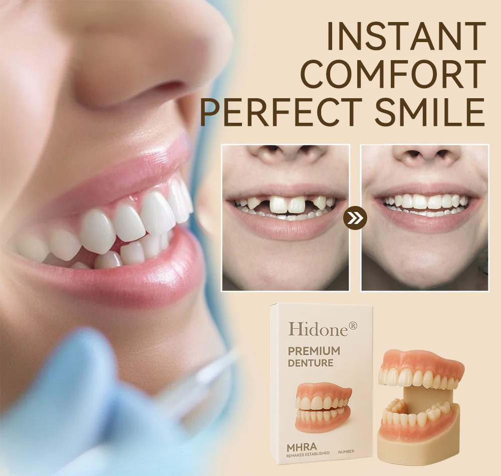 𝐇𝐢𝐝𝐨𝐧𝐞® 🐱‍🐉💦- 𝐏𝐫𝐞𝐦𝐢𝐮𝐦 𝐃𝐞𝐧𝐭𝐮𝐫𝐞- (✨Suitable for all mouth shapes, custom-made dentures for a perfect fit✨）
