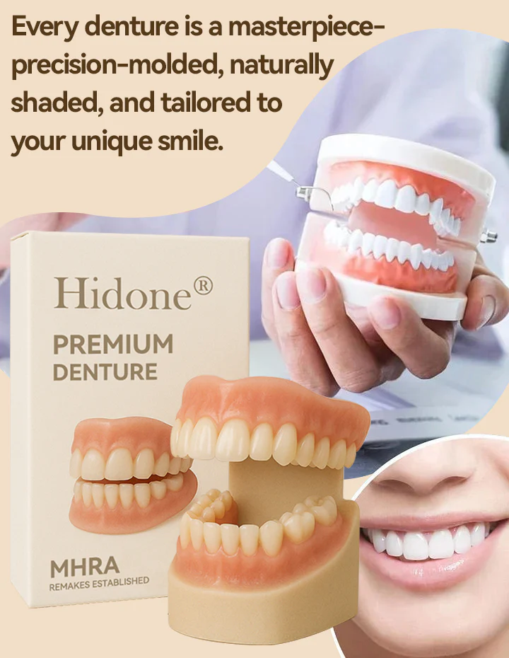 𝐇𝐢𝐝𝐨𝐧𝐞® 🐱‍🐉💦- 𝐏𝐫𝐞𝐦𝐢𝐮𝐦 𝐃𝐞𝐧𝐭𝐮𝐫𝐞- (✨Suitable for all mouth shapes, custom-made dentures for a perfect fit✨）