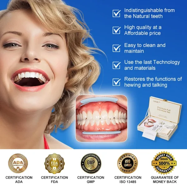 (Affordable Beauty🧏‍♀️🧏‍♂️)--Laozik™ --Advanced Customized Full Denture Set🦷