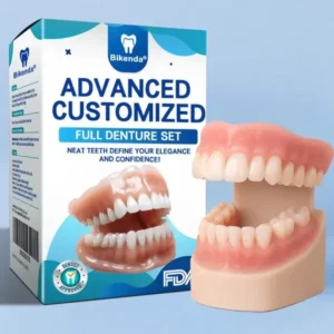 Bikenda® 👧🏻🔆- 𝐏𝐫𝐞𝐦𝐢𝐮𝐦 𝐃𝐞𝐧𝐭𝐮𝐫𝐞- (✨Suitable for all mouth shapes, custom-made dentures for a perfect fit✨）