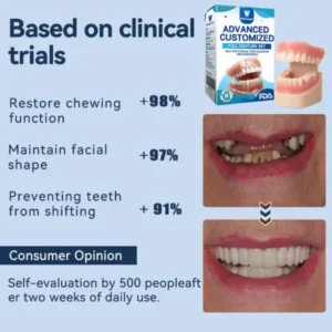 Bikenda® 👧🏻🔆- 𝐏𝐫𝐞𝐦𝐢𝐮𝐦 𝐃𝐞𝐧𝐭𝐮𝐫𝐞- (✨Suitable for all mouth shapes, custom-made dentures for a perfect fit✨）