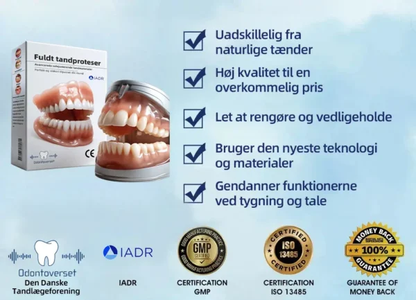 Hidone® Fuldt tandproteser Sæt 🦷🦷💃Avancerede selvjusterende tandlæge Materialer (⏰Begrænset tidsrabat sidste 30 minutter⏰)