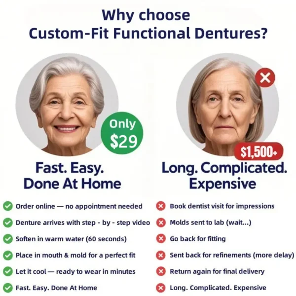 【Official Brand Store】Custom-Fit Functional Dentures — ProBite Stability Series