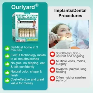 🦷𝗢𝘂𝗿𝗹𝘆𝗮𝗿𝗱® 𝗜𝗻𝘀𝘁𝗮𝗻𝘁 𝗦𝘁𝗶𝗰𝗸-𝗼𝗻 𝗗𝗲𝗻𝘁𝗮𝗹 𝗩𝗲𝗻𝗲𝗲𝗿𝘀 (✅Clinically proven, easy-to-use dental veneers trusted by over 8,000 US users for a comfortable, natural smile.)