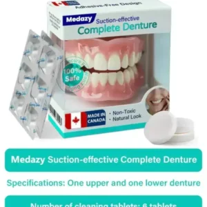 ✅ Proudly made and shipped from Canada| Medazy® Suction-fit Complete Denture 🦷🍎🍏
