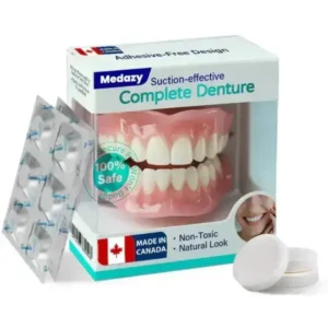 ✅ Proudly made and shipped from Canada| Medazy® Suction-fit Complete Denture 🦷🍎🍏