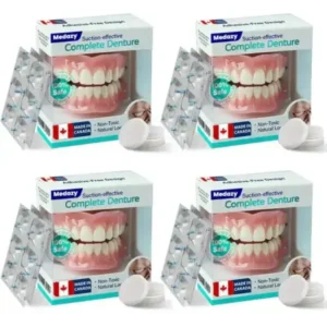 ✅ Proudly made and shipped from Canada| Medazy® Suction-fit Complete Denture 🦷🍎🍏