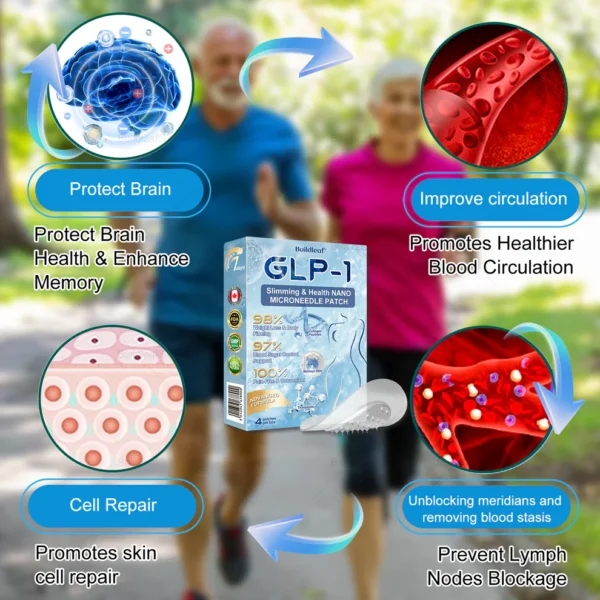 🇨🇦Clinically Proven| Official Store | BuildLeaf® Tirzepatide Slimming & Health Nano Microneedle Patch |Targets Obesity, Loose Skin, High Blood Pressure, Diabetes, Fatty Liver, Joint Pain, Brain Fog, Low Energy, Body Aches, and More