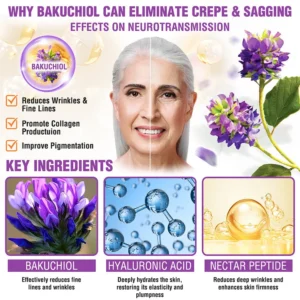 YUNPSO™ Queen Nectar Peptide + Bakuchiol Skin Restoration Cream - Anti-aging, Hydrating, Skin Firming & Lifting, Skin Repair, Even Tone, Acne and Dark Spot Treatment, Wart and Mole Removal, and Psoriasis Relief.