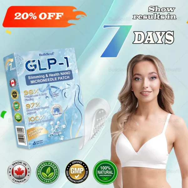 🇨🇦Clinically Proven| Official Store | BuildLeaf® Tirzepatide Slimming & Health Nano Microneedle Patch |Targets Obesity, Loose Skin, High Blood Pressure, Diabetes, Fatty Liver, Joint Pain, Brain Fog, Low Energy, Body Aches, and More