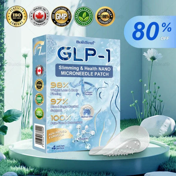 🇨🇦Clinically Proven| Official Store | BuildLeaf® Tirzepatide Slimming & Health Nano Microneedle Patch |Targets Obesity, Loose Skin, High Blood Pressure, Diabetes, Fatty Liver, Joint Pain, Brain Fog, Low Energy, Body Aches, and More