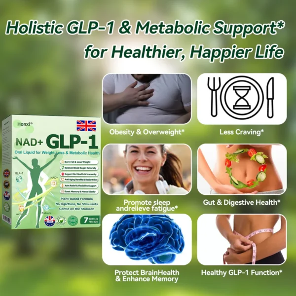 💖Official Store | Honxi® NAD+ GLP-1 Oral Liquid for Weight Loss & Metabolic Health (Just once a day, visible changes in 7 days) ✅ For obesity, cardiovascular health, diabetes, sleep apnea, gut health, joint issues, and more