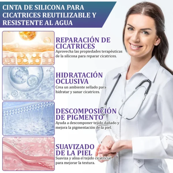 🏷️ Tienda Oficial: Flysmus® ReGen Cinta de Micronadles con Ácido Hialurónico Nano-Heal 💝 Tratamiento de cicatrices nuevas y antiguas, reducción de cicatrices quirúrgicas, estrías, queloides, acné, quemaduras, verrugas, dermatomas y venas varicosas