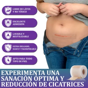 🏷️ Tienda Oficial: Flysmus® ReGen Cinta de Micronadles con Ácido Hialurónico Nano-Heal 💝 Tratamiento de cicatrices nuevas y antiguas, reducción de cicatrices quirúrgicas, estrías, queloides, acné, quemaduras, verrugas, dermatomas y venas varicosas