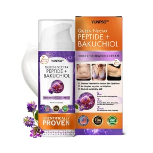 YUNPSO™ Queen Nectar Peptide + Bakuchiol Skin Restoration Cream - Anti-aging, Hydrating, Skin Firming & Lifting, Skin Repair, Even Tone, Acne and Dark Spot Treatment, Wart and Mole Removal, and Psoriasis Relief.