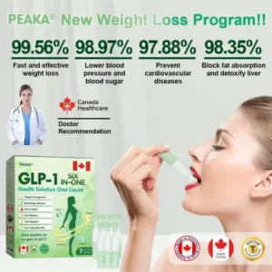 Official Store | Peaka® 🇨🇦 GLP-1 Oral Liquid ✨ One dose a day, visible results in 7 days! ✨ For weight loss, heart health, diabetes, sleep apnea, joint issues, and more!