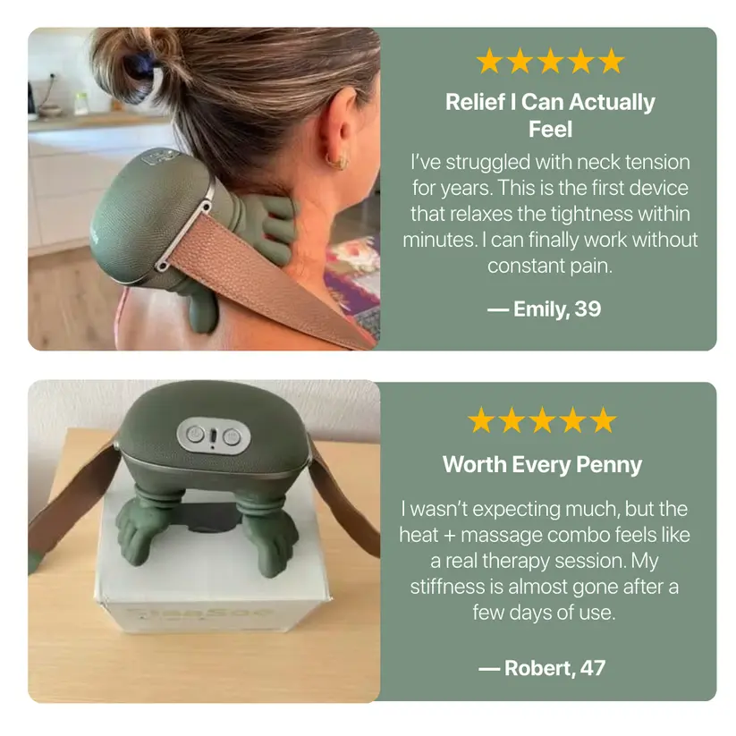 Sorebest™ Hand‑Grip Neck & Shoulder Massager