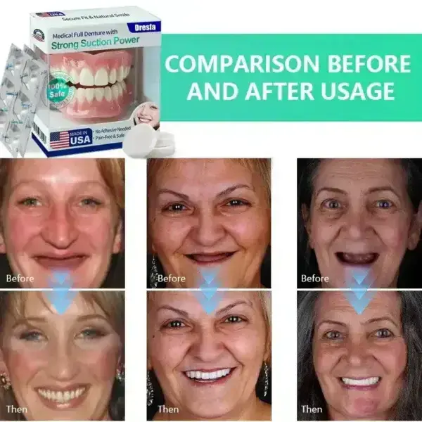🔥Limited Time 50% OFF: 2nd ltem 60% Off🔥HazyGalaxy® Full Denture with Strong Suction ✅ Made and Shipped from the USA🍀