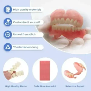 🔥Limited Time 50% OFF: 2nd ltem 60% Off🔥HazyGalaxy® Full Denture with Strong Suction ✅ Made and Shipped from the USA🍀